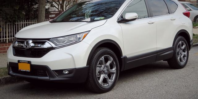 A white compact SUV