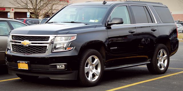 A black full-size SUV