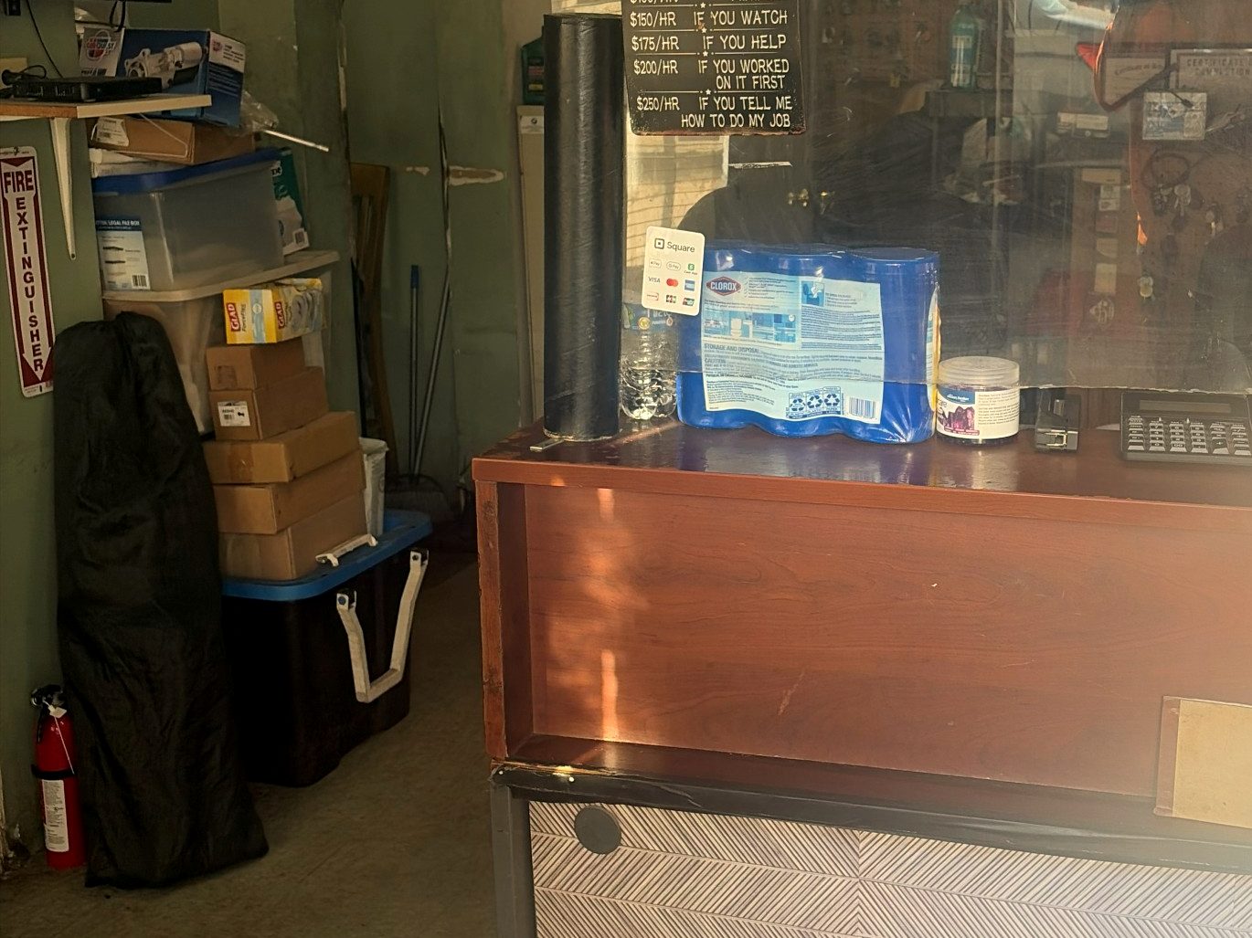 The front counter